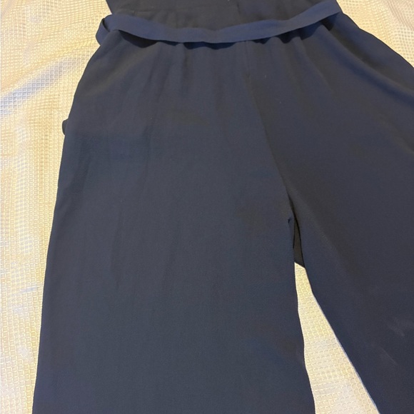 Michael Michael Kors Navy Sleeveless Belted Wide-Leg Jumpsuit Women’s Size 2 - Picture 9 of 12